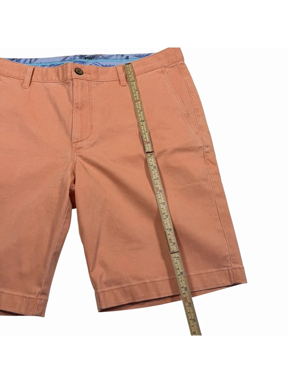 Tommy Bahama Coral Orange Chino Flat Front Shorts Men's Size 35